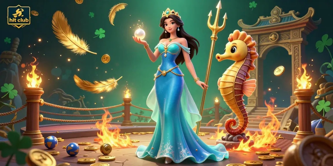 Hit club showcases a vibrant scene with 3D characters and dynamic casino elements, creating an immersive gambling experience.