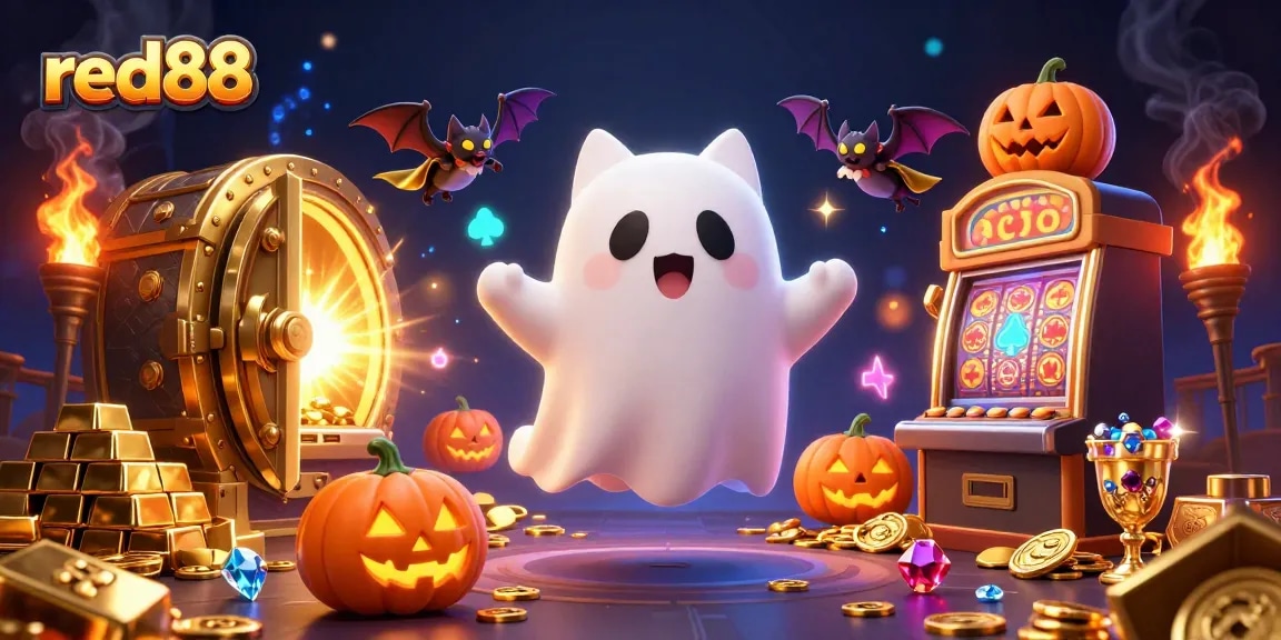 Engage with red88's thrilling casino games with ghostly characters and treasure galore.
