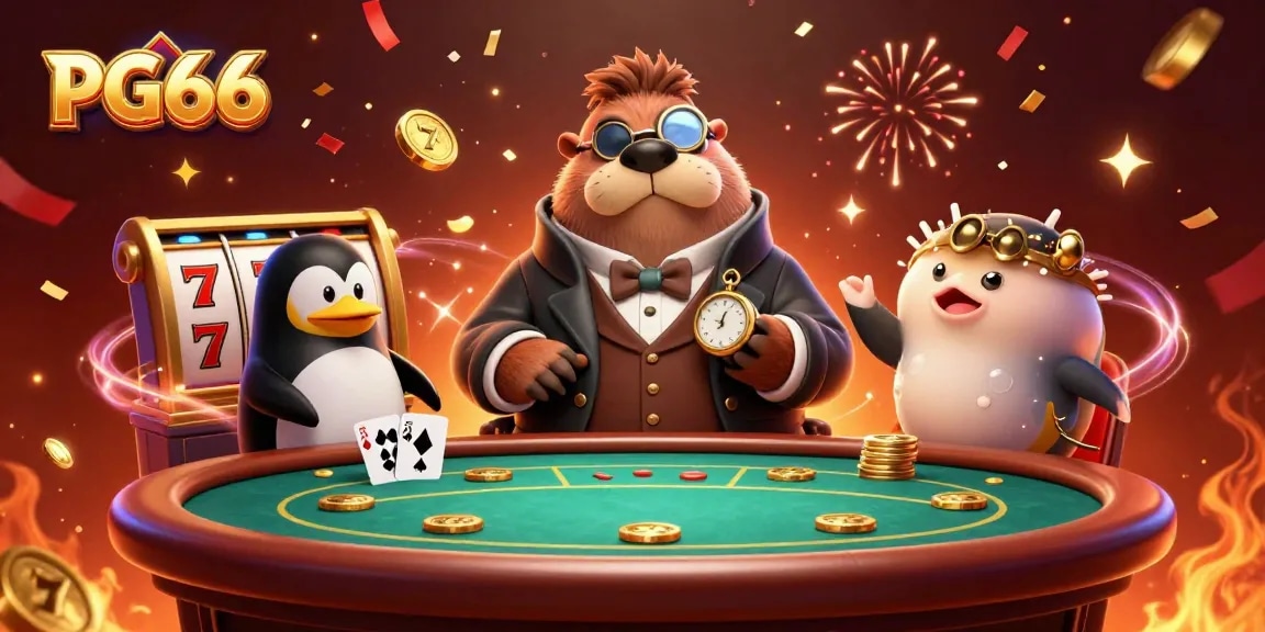 PG66 players enjoying an underwater poker game with unique characters and lively elements.