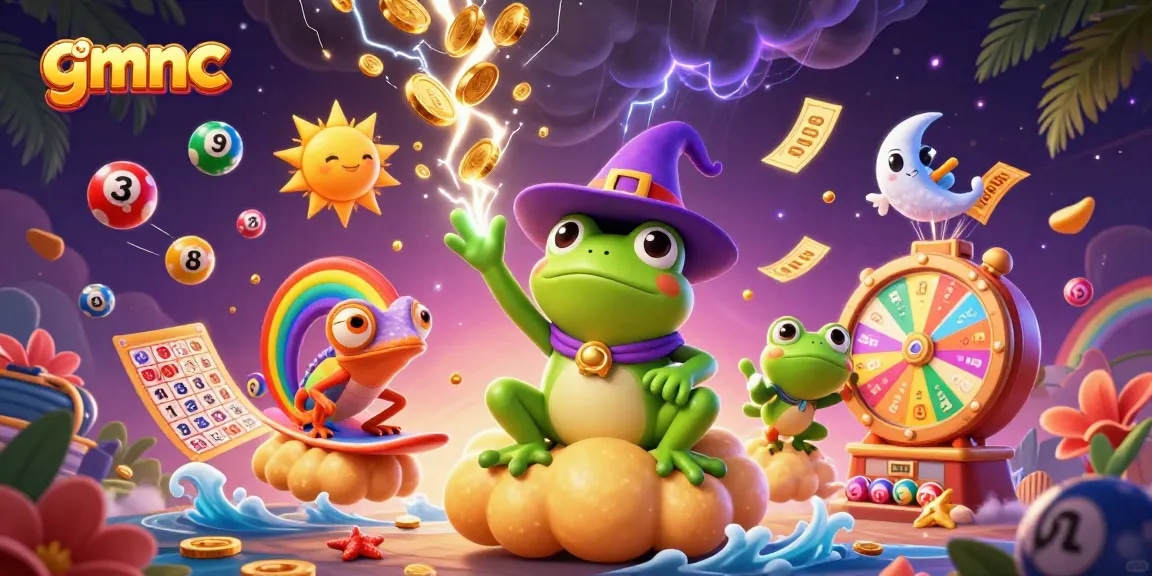 Play and win big with gmnc's vibrant gambling scene, featuring lively characters and dynamic elements.
