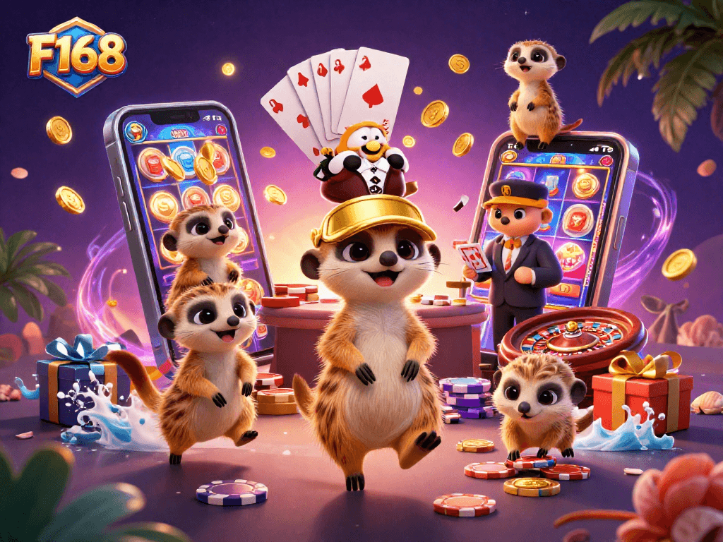 Experience winning thrills at F168 with a vibrant meerkat casino scene full of games and excitement.