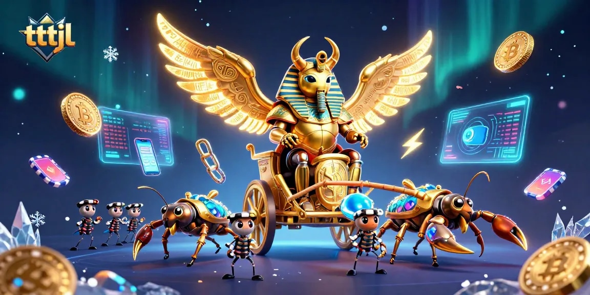 Engage in thrilling gameplay with tttjl featuring a colossal scarab beetle in a vibrant 3D casino setting.