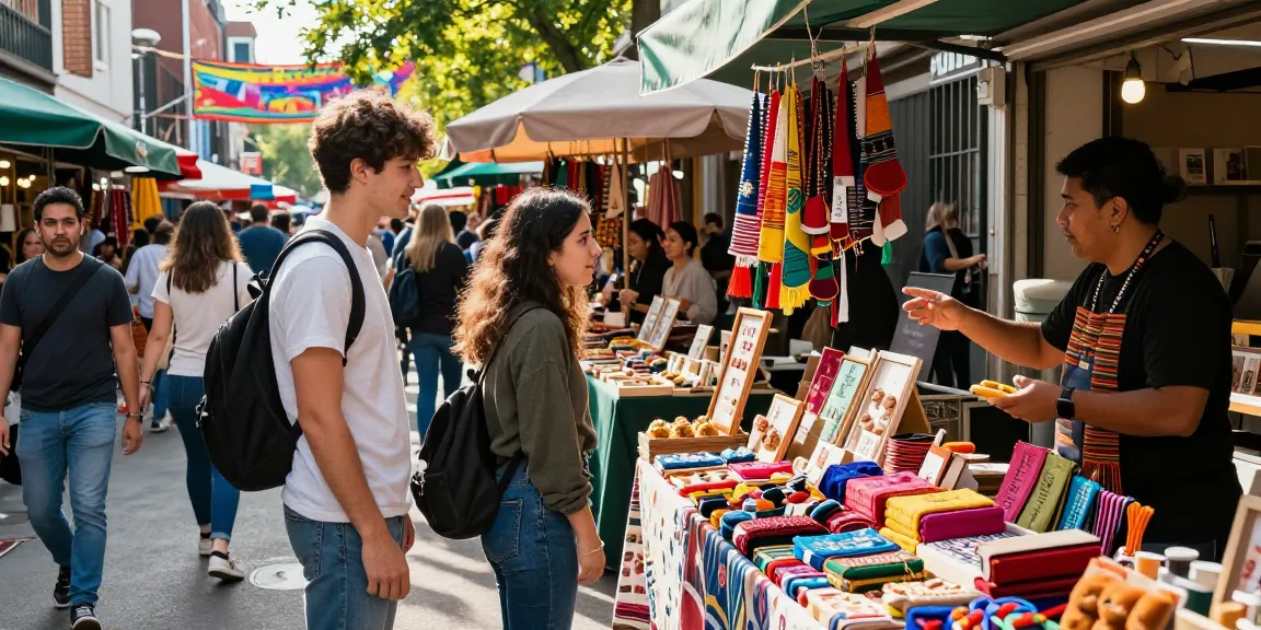 Engaging urban market scene showcasing rokok88 products in a vibrant community.