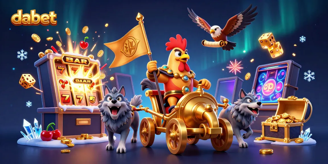 Dabet's thrilling casino experience captures gamers with a rooster warlord and dynamic slot machine.
