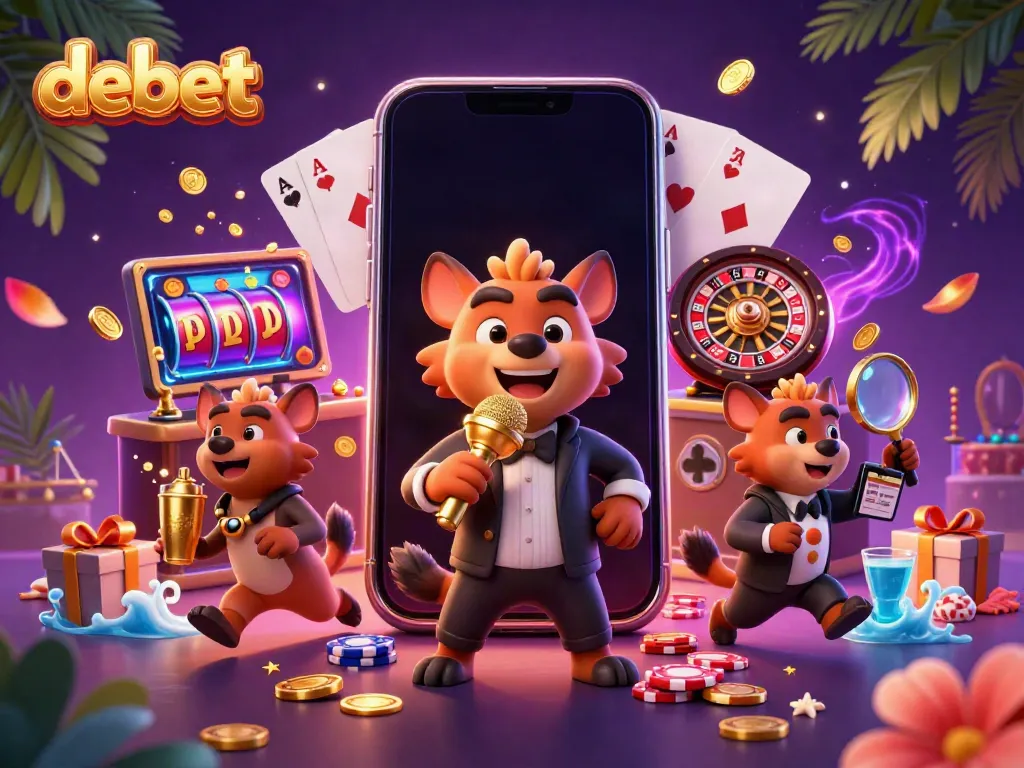 Debet hyenas entertaining at a vibrant casino club, showcasing dynamic gameplay elements.