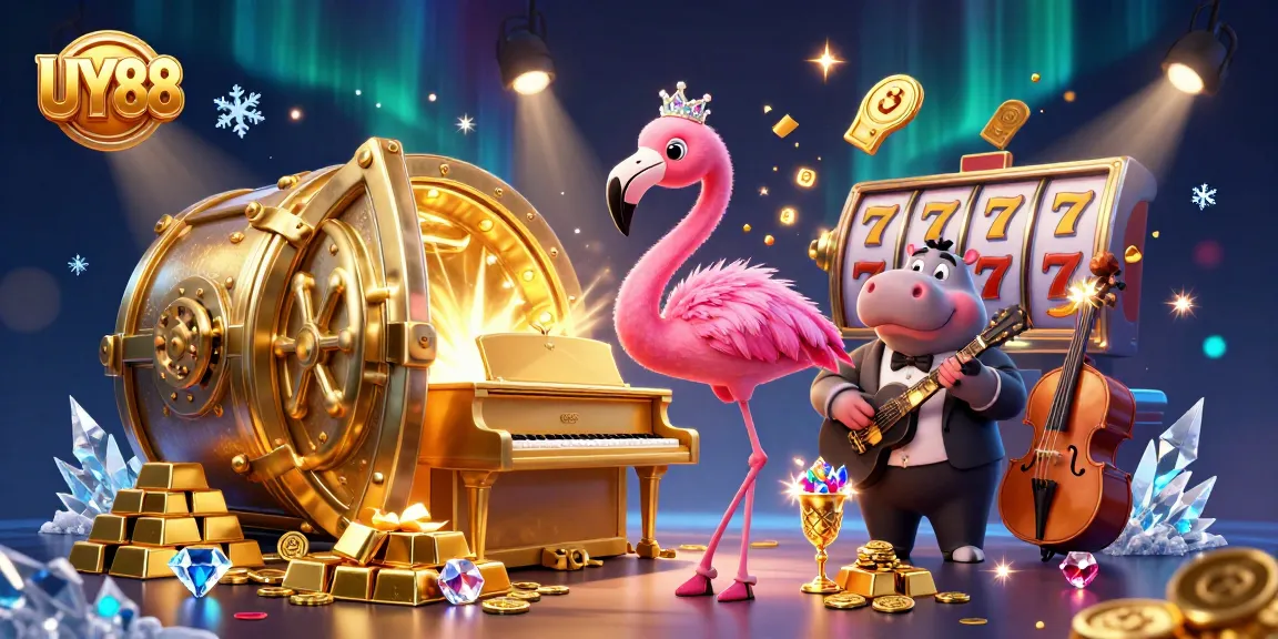 Experience the excitement at UY88 with vibrant casino elements and glamorous characters.