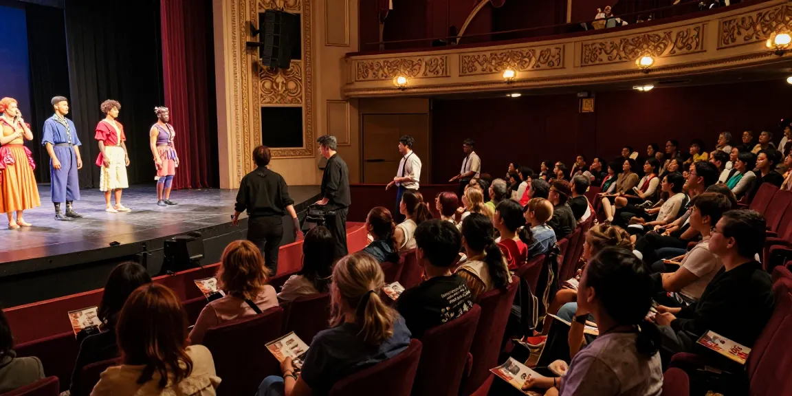 ROKOK88 theatre performance with audience engaged in a lively cultural show.
