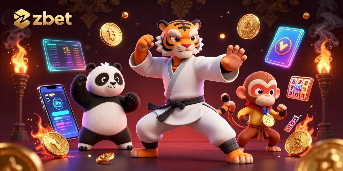 Experience thrilling gameplay with zbet as kung fu characters engage in dynamic casino action.